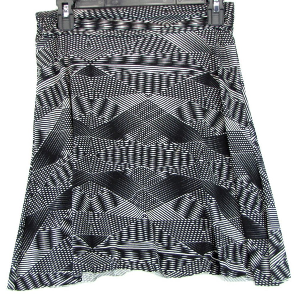 SALE! Abstract Flare Black Midi Knee Skirt